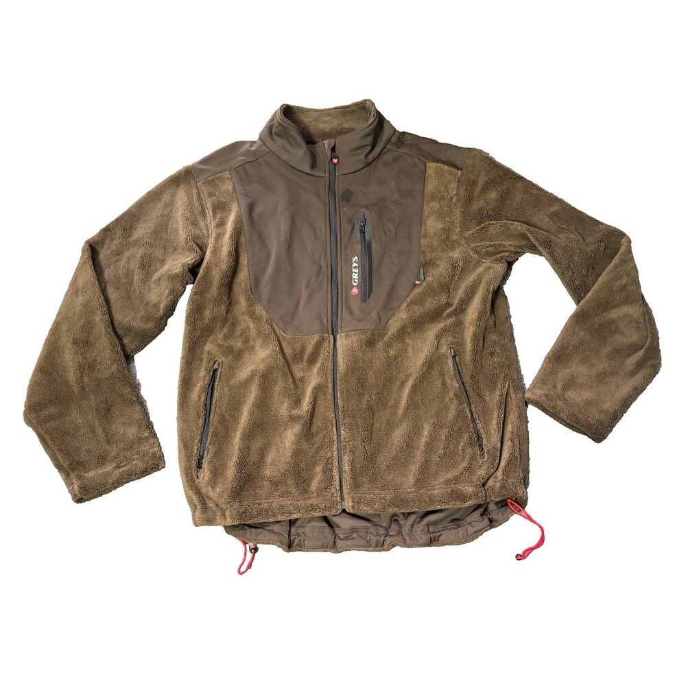 Greys Strata Jacket Mens Large Brown Full Zip Warm